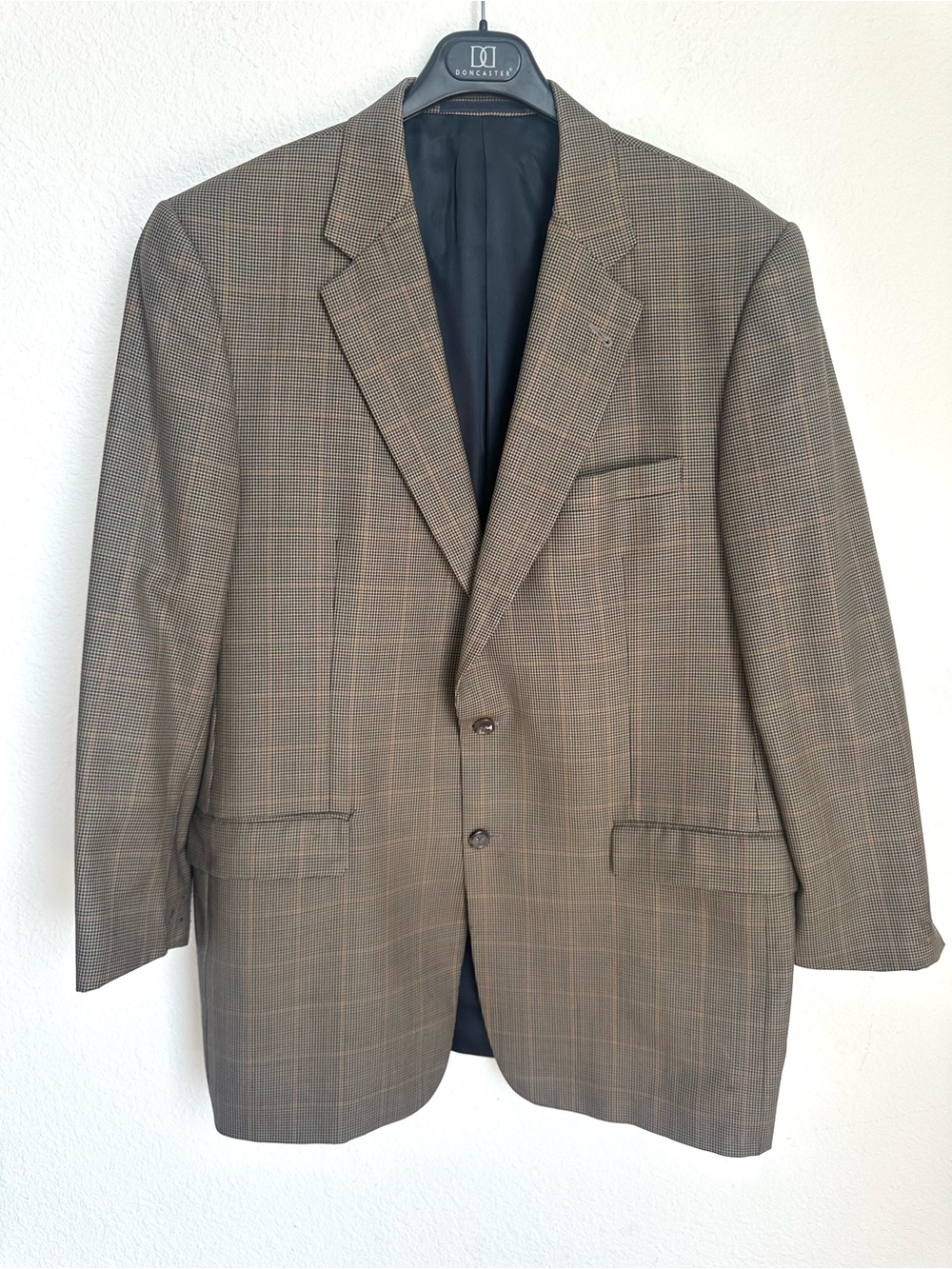 Burberry London Men's Kensington Wool Sport Coat Blazer Brown Tan Size 44L